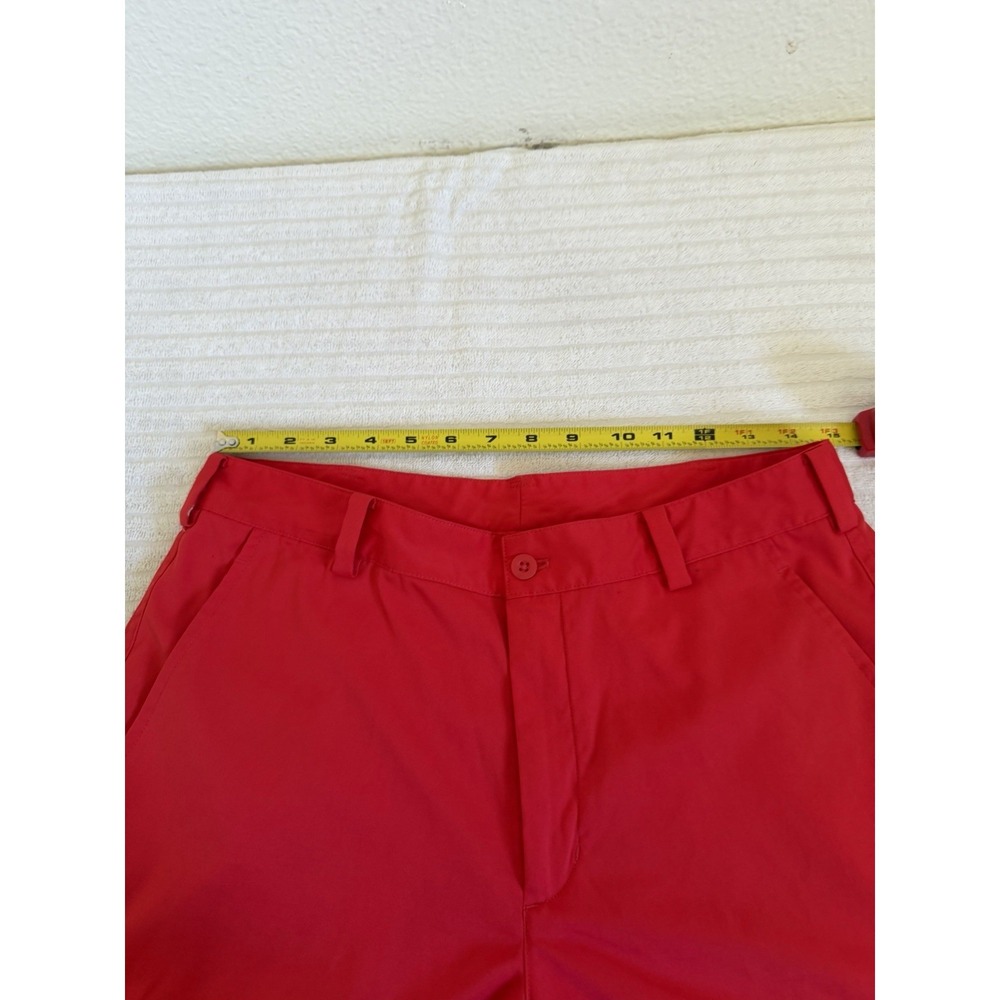 Nike Dri-Fit Golf Chino Shorts Mens 30 Red Performance Athletic Flat Front - Picture 13 of 16